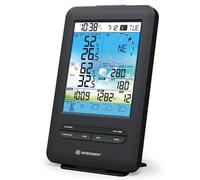 Bresser 4CAST Base per stazione meteo WiFi con display a colori | Temperatura interna, umidità, pressione, previsioni 4 giorni, WiFi, allerte meteo, comfort, fino a 7 sensori