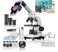 Bresser “Biolux SEL” - Microscopio per studenti con illuminazione, adattatore per smartphone, custodia rigida, un set di esperimenti e molti accessori