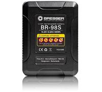 Bresser BR 98S batteria V Lock compatta 6800 mAh 98 Wh per fotocamere | Indicatore LED, uscite D Tap e USB 5 V, protezione da surriscaldamento, sovraccarico e cortocircuito, 710 g