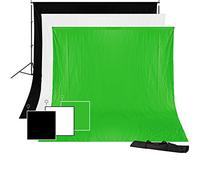 Bresser Br-Bgs1 Supporto Fondale Portatile con 3 Fondali in Tessuto 3X4M