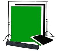 Bresser Br-Bgs2 Supporto Fondale Portatile con 3 Fondali in Tessuto 3X6M