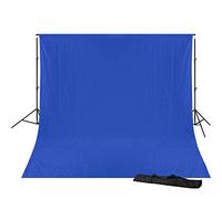 BRESSER BR-D23 Sistema di Fondo + Fondale in Tessuto 3 x 6m Chromakey Blu
