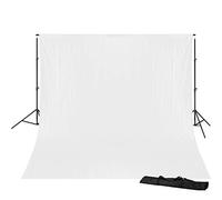Bresser BR D23 sistema per fondali con telo bianco cotone 3 x 6 m