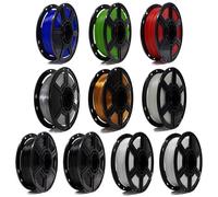 Bresser Confezione da 10 Bobine di Filamento PLA 1,75mm 0,5Kg