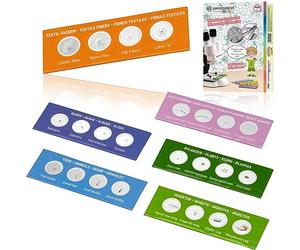 Bresser Junior 24 preparazioni permanenti in kit starter microscopio per bambini dai 6 anni in su 6 vetrini su vari temi