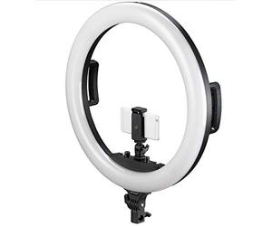 Bresser Lampada ad Anello LED 48W dimmerabile per Smartphone Fotocamera Vlogger Bellezza Influencer 4800 Lumen
