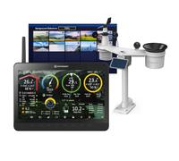 Bresser MeteoChamp Stazione meteo professionale Wifi con sensore 9 in 1 | Temperatura interna ed esterna, umidità, pluviometro, anemometro, UV, luce, WBGT, previsioni meteo, app