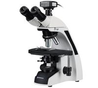 Bresser microscopio biologico con telecamera MikroCamII 9MP 4K, obiettivi planacromatici, oculari WF 10x, illuminazione LED, set completo per laboratorio