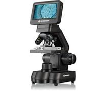 Bresser Microscopio Biolux Touch 5 MP LCD Microscopio per scuola e hobby con tavolo meccanico incrociato HDMI, USB, porta SD