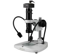 Bresser Microscopio Digitale con Zoom Ottico 0,7x-4,5x e MicroCam 5.0 MP per Misurazioni e Documentazione, Adatto per Fotocamere C-Mount