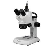 Bresser microscopio stereo trinoculare 10x-40x con Okularkamera Full HD, illuminazione LED dimmerabile, set pratico per hobby e scuola