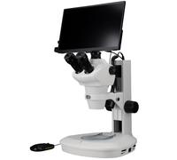 Bresser microscopio stereo zoom 8-50× con fotocamera HDMI 5?MP WiFi e schermo Full HD 13,3?