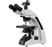 Bresser microscopio trinoculare con camera MikroCam SF UHD, obiettivi Semiplan 4x-100x, illuminazione Köhler, oculari WF 10x, ideale per scuola e hobby