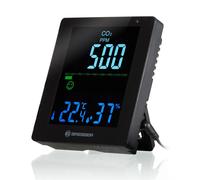 Bresser CO2 Smile Monitor di misurazione e controllo di qualità dell'aria, umidità e temperatura ideale per spazi chiusi