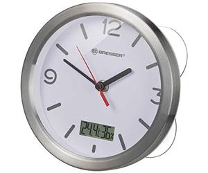 Bresser Mytime - Orologio da parete termico/igrometro, con termometro e igrometro e 4 potenti ventose da appendere o appoggiare, colore: Bianco