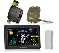 Bresser Sistema di irrigazione Smart Garden con computer di irrigazione con Wi-Fi, app, sensore a terra e stazione meteo per irrigazione intelligente da giardino, nero