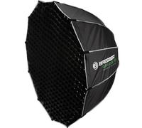 Bresser Softbox parabolica 120 cm con sistema Quick Lock, attacco Bowens, diffusori, griglia a nido d'ape, per ritratti e fotografia di prodotto
