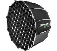 Bresser Softbox parabolica 60 cm con sistema Quick Lock, attacco Bowens, diffusori, griglia a nido d'ape, per ritratti e fotografia di prodotto