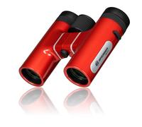 Bresser Spirit Binocolo compatto 6x24 rosso per birdwatching | Ingrandimento 6x, peso 185 g, per portatori di occhiali, trattamento multistrato completo, campo visivo 154 m