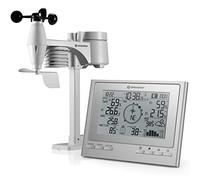 Bresser Stazione meteo radio ClimateScout della con sensore esterno professionale, centralina meteo 7-in-1; argento