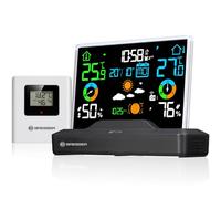 Bresser Stazione meteo wireless temperatura, umidità, previsioni meteo, sensore esterno fino a 80m, avviso di gelo, memoria Max./Min.