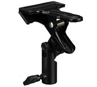 Bresser supporto per pinza, pinza metallica per riflettori pieghevoli, testa inclinabile, supporto per treppiede removibile, per stativi per lampade, adattatore spigot 1/4" e 3/8"