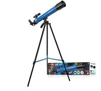 Bresser Telescopio Junior 50/600 AZ con treppiede per osservare luna, pianeti e osservazioni della luce diurna inclusi accessori, blu