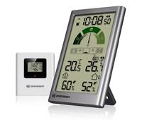 Bresser Termometro/Igrometro con raccomandazione di ventilazione indicatore del clima interno, memoria Max/Min, sensore esterno fino a 80m