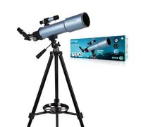 Bresser Youngster Telescopio per bambini dai 6 anni 70/400 con smartphone | Stelle, Luna, Pianeti, Paesaggi, 20x a 200x, Prisma Amici, Supporto smartphone, 2 oculari, Barlow 3x, Borsa