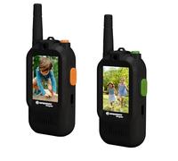 Bresser Youngster Video Walkie Talkie per bambini con display da 2 pollici, batteria ricaricabile, cambia voce, cavo di ricarica USB C