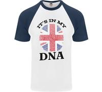 Bretagna Its Nel Mio DNA Divertente Union Jack Bandiera DA UOMO S/S T-Shirt