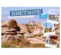 Bretagne. Frankreichs wilder Westen von rau bis romantisch (Tischkalender 2026 DIN A5 quer), CALVENDO Monatskalender: Eine Bilderreise durch die ... Traditionen und der Kraft des Atlantiks.