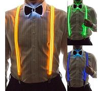 Bretelle a LED, Bretelle Posteriori Bretelle Luminose a LED Neon Stripe Bretelle Luminose a LED da Uomo (Giallo)
