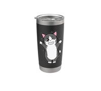Bretelle Cat Un sorriso carino con stile Bicchiere termico in acciaio inox doppia parete