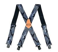 Bretelle da uomo larghe regolabili ed elastiche a forma di X con clip molto resistenti - resistenti, SP007, Woodland Camouflage