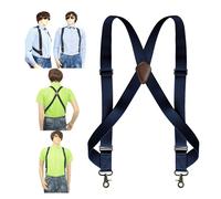 Bretelle da uomo stile camionista con gancio girevole in metallo per