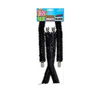 Bretelle nere con paillettes (1 pezzo), accessorio perfetto per feste a tema anni '20, clown e circo, spettacoli teatrali, costumi e celebrazioni
