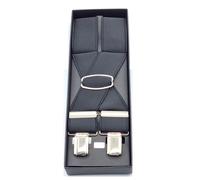 Bretelle Paolo Da Ponte Nere unisex 4 Pinze Metallo Regolabili 3,7 cm 110 - 120