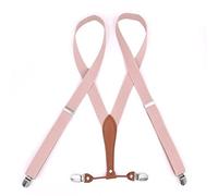 Bretelle per uomo, 1 bretella elastica da donna, 2,5 x 115 cm, con 4 clip, regolabile, for pantaloni, bretelle, accessori for abbigliamento maschile(Flesh)
