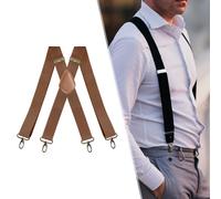 Bretelle per uomo unisex con cinghie elastiche per pantaloni 4 clip x a