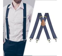 Bretelle per uomo unisex con cinghie elastiche per pantaloni 4 clip x a