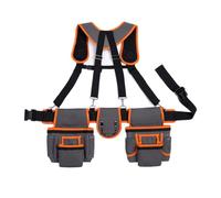 Bretelle regolabili Cintura per attrezzi per costruttori dotata di portautensili multi tasca e cinghie rinforzate Cintura di costruzione con bretelle