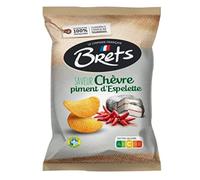 BRETS Chevre et Piment d'Espelette Patatine con formaggio di pecora e pepe di Espelette il gusto delle patatine francesi snack con olio di girasole 125g