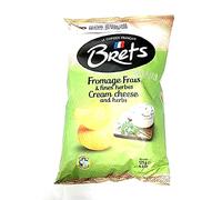 Brets Chips/Crisps Potato Cheese & Erba Formaggio Fresco & Fine Erbe Plastic Bag 1'S 125g X1