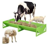 BREUAILY Mangiatoia Fieno per Capre 138*50*24cm Mangiatoia Portatile per Bestiame Pesante Metallo Supporto per Fieno per Stalle (Verde)