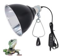 BREUAILY Rettile Protezione Lampada Riscaldante con Clip Tartaruga Lampada Zoccolo a Cupola in E27 Zoccolo Rettile Portalampada Riscaldante per Tartaruga Lucertola Drago Barbuto (7,2 Pollici)