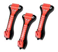 Brevanza 3 Pezzi Taglia Cinture di Sicurezza e Rompivetro, Martello di Emergenza, 2 in 1 Martelletto Frangi Vetro, Rompi Vetro per Auto, Martello di Sicurezza Auto con Punte Indurite