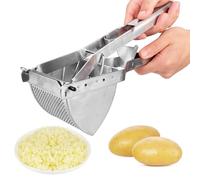 Brevanza Schiacciapatate Acciaio Inox Professionale, Schiaccia Patate in Acciaio, Schiaccia Patate per Pure, Potato Ricer in Acciaio Inox, Purè di Patate Utensili, per Patata Verdura Frutta Limone
