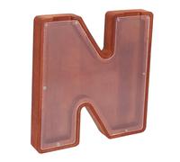 Breve Banca di Monete, Lettera di Lecker Trasparente Giocattolo Educativo Slick, Panca di Maiale Comodamente da Personalizzare per la Casa per i Bambini (N)