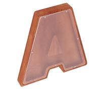 Breve Banca di Monete, Lettera di Lecker Trasparente Giocattolo Educativo Slick, Panca di Maiale Comodamente da Personalizzare per la Casa per i Bambini (A)